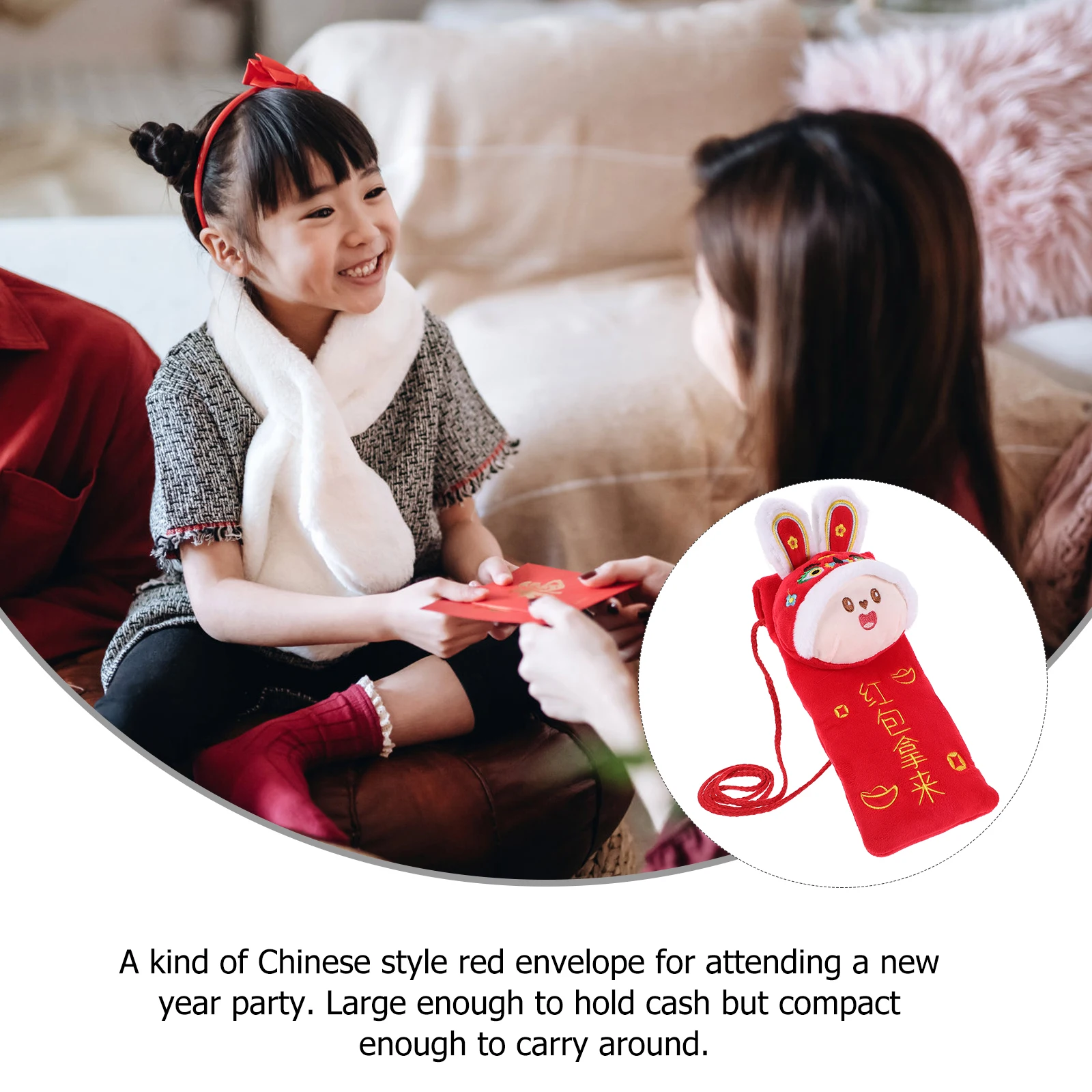 Red Envelope Cross Body Bag Rabbit Year Money Pouch Chinese Traditional Festival Cash Holder for Spring Festival Supplies
Red Envelope Cross Body Bag Rabbit Year Money Pouch Chinese Traditional Festival Cash Holder for Spring Festival Supplies