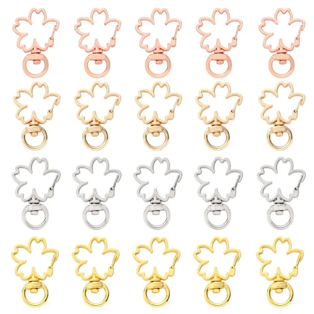 20 Pcs Sakura Shaped Keychains Cherry Blossom Alloy Crafts Bags Accessory Decorative Pendant DIY Floral Jewelry
20 Pcs Sakura Shaped Keychains Cherry Blossom Alloy Crafts Bags Accessory Decorative Pendant DIY Floral Jewelry