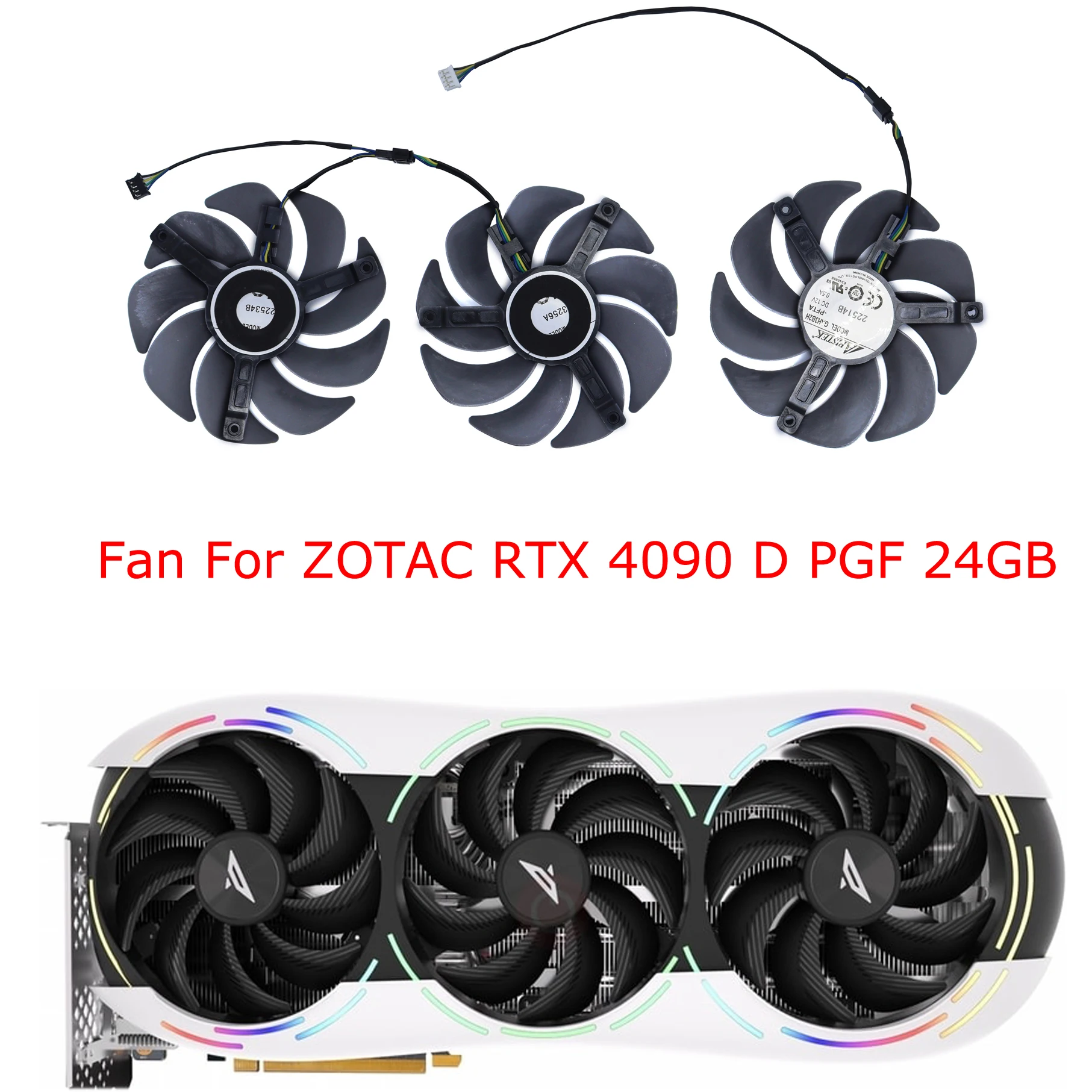Graphics Card Cooler Video Fan For ZOTAC RTX 4090 4080 AMP Extreme AIRO Moon White,For ZOTAC RTX4090 D PGF 24GB
Graphics Card Cooler Video Fan For ZOTAC RTX 4090 4080 AMP Extreme AIRO Moon White,For ZOTAC RTX4090 D PGF 24GB