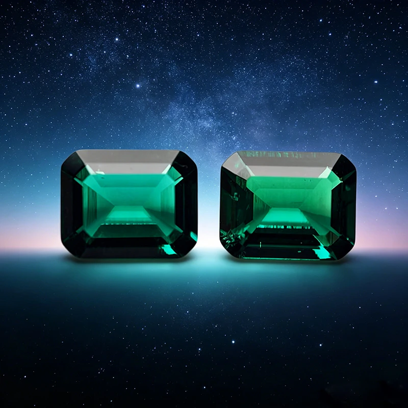 Top Emerald Shape Synthetic Zambian Emerald Stone Hydrothermal Lab Grown Loose Gemstones Diamond With AGL Certificate
Top Emerald Shape Synthetic Zambian Emerald Stone Hydrothermal Lab Grown Loose Gemstones Diamond With AGL Certificate