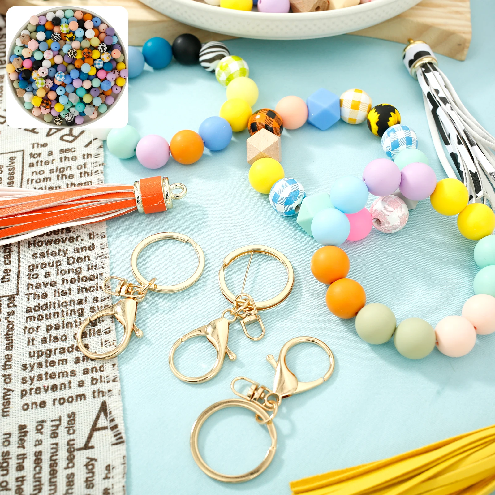 221Pcs Silicone Beads Bulk Kit Multiple Styles and Shapes Beads DIY Assorted Round Beads Colorful Octagonal Beads Key Ring
221Pcs Silicone Beads Bulk Kit Multiple Styles and Shapes Beads DIY Assorted Round Beads Colorful Octagonal Beads Key Ring