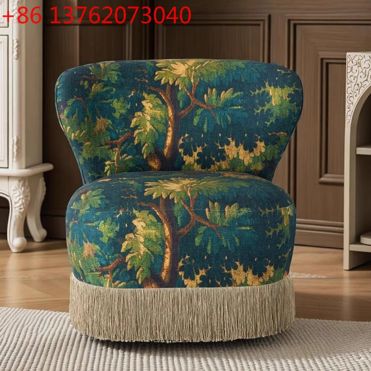 French antique printing single chair villa living room small sofa American retro solid wood
French antique printing single chair villa living room small sofa American retro solid wood