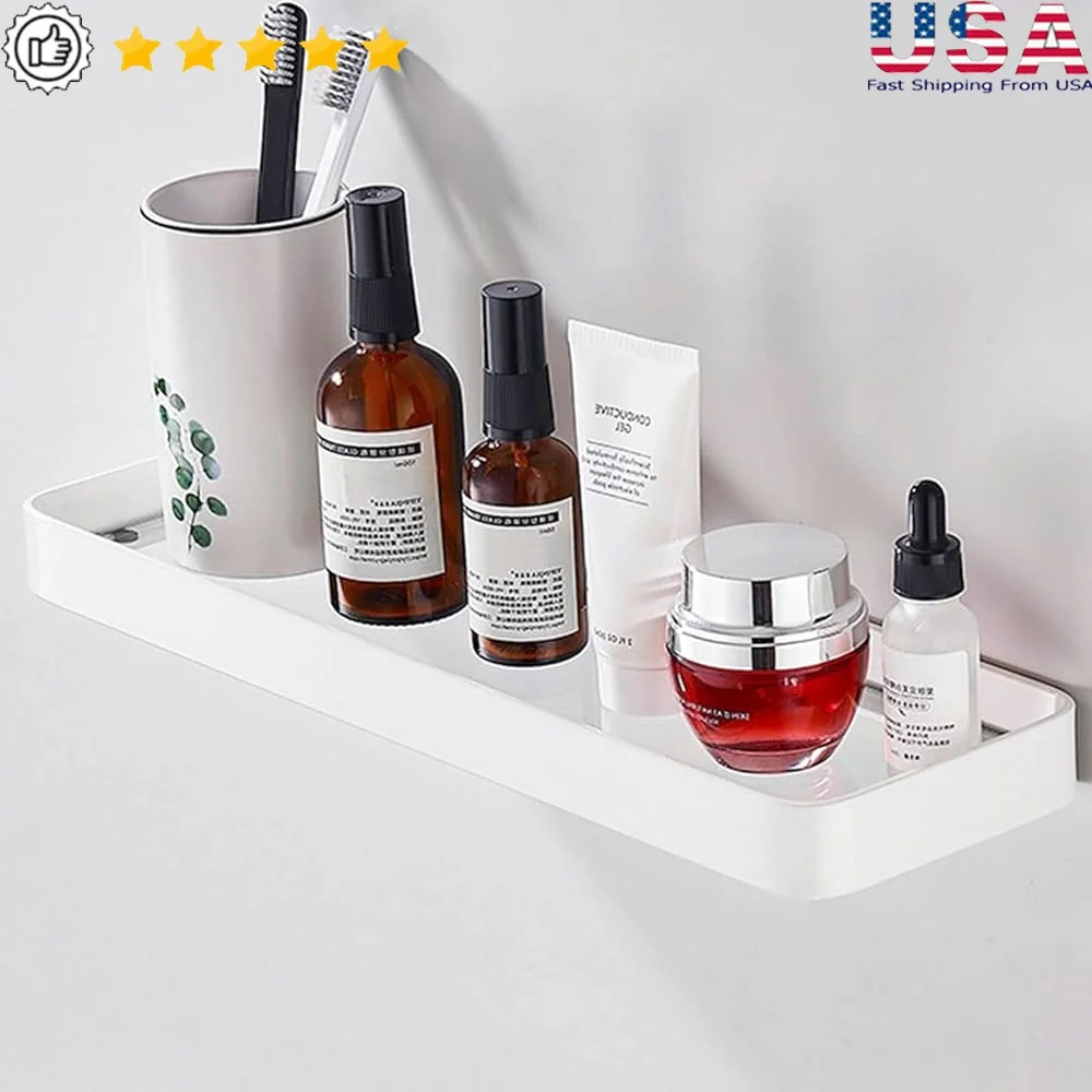 15.7" Wall Mounted Bathroom Shelf Rustproof Tempered Glass Shower Caddy Storage White Display Shelf Living Room Bedroom Office
15.7" Wall Mounted Bathroom Shelf Rustproof Tempered Glass Shower Caddy Storage White Display Shelf Living Room Bedroom Office
