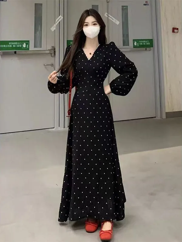 Floral Print Long Sleeve Dress Belted Waist Slimming Midi Skirt Autumn Season French Style A-Line Dress Casual Everyday Wear
Floral Print Long Sleeve Dress Belted Waist Slimming Midi Skirt Autumn Season French Style A-Line Dress Casual Everyday Wear