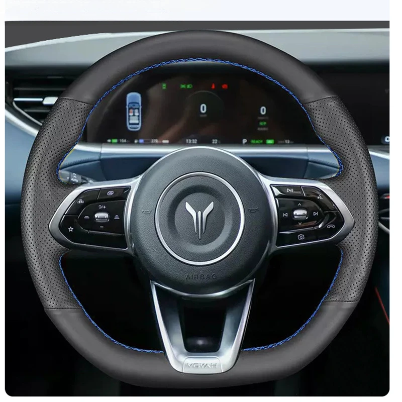 Hand Stitched wear-resisting black Genuine Leather Car Steering Wheel Cover for voyah free passion 2021 2022 2023 2024 2025
Hand Stitched wear-resisting black Genuine Leather Car Steering Wheel Cover for voyah free passion 2021 2022 2023 2024 2025