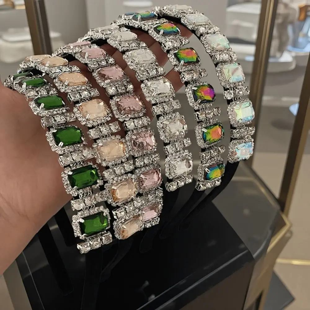 Multicolor Gem Full Rhinestone Headbands Shiny Gorgeous Gem Headband Square Rhinestone Multi-purpose Crystal Hair Hoops
Multicolor Gem Full Rhinestone Headbands Shiny Gorgeous Gem Headband Square Rhinestone Multi-purpose Crystal Hair Hoops