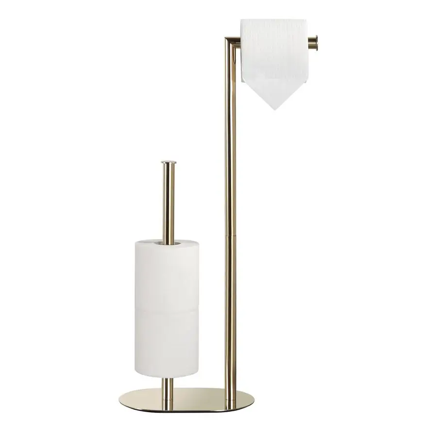 Gold Freestanding Toilet Paper Holder with Reserve for Bathroom with Weighted Base, Modern Tissue Roll Holder Stand
Gold Freestanding Toilet Paper Holder with Reserve for Bathroom with Weighted Base, Modern Tissue Roll Holder Stand