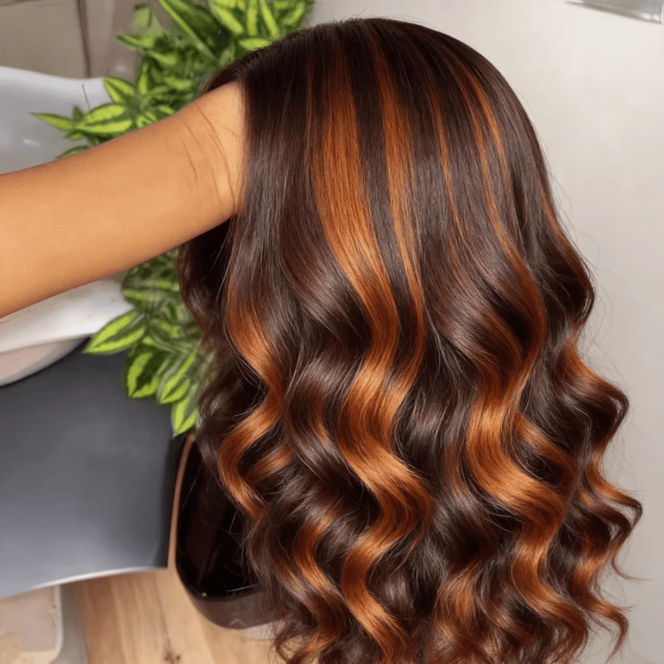 P4350 Ginger With Brown Highlight Body Wave Short Bob Wigs 13x4 HD Lace Frontal Human Hair Wig Pre Cut Glueless Wig For Women
P4350 Ginger With Brown Highlight Body Wave Short Bob Wigs 13x4 HD Lace Frontal Human Hair Wig Pre Cut Glueless Wig For Women