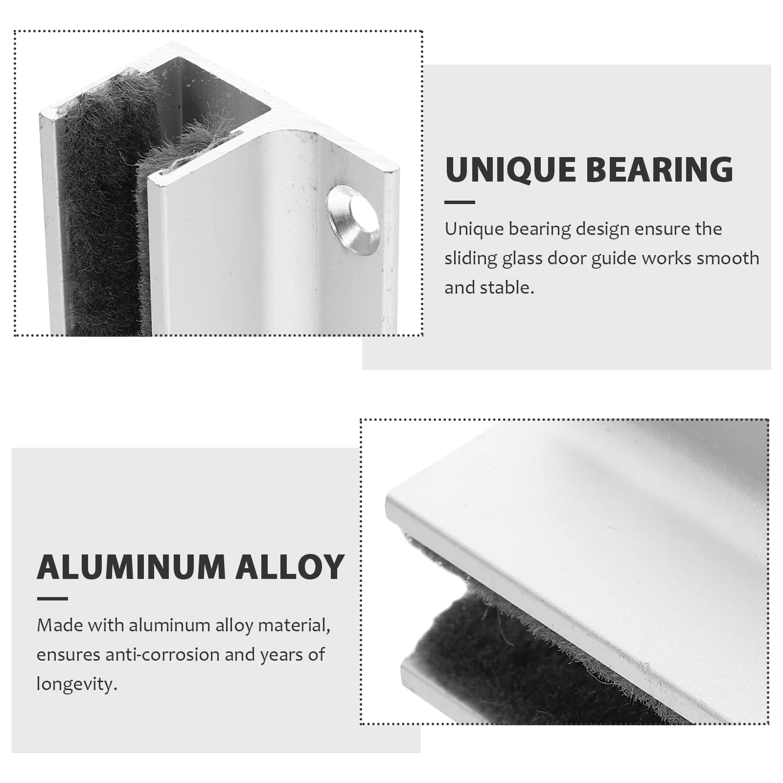 2 Pcs Glass Door Stopper F Slot Automatic Sliding Guide Smooth Stable Unique Bearing Design Aluminum Floor Guide Bottom Roller
2 Pcs Glass Door Stopper F Slot Automatic Sliding Guide Smooth Stable Unique Bearing Design Aluminum Floor Guide Bottom Roller
