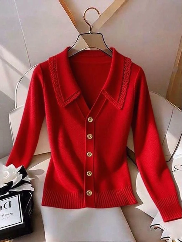 2025 Spring Autumn Korean Sle Lace Trimmed Knitted Cardigan Women's Slim Fit Sweater Jaet Top V-ne Long Sve Moisture...
2025 Spring Autumn Korean Sle Lace Trimmed Knitted Cardigan Women's Slim Fit Sweater Jaet Top V-ne Long Sve Moisture...