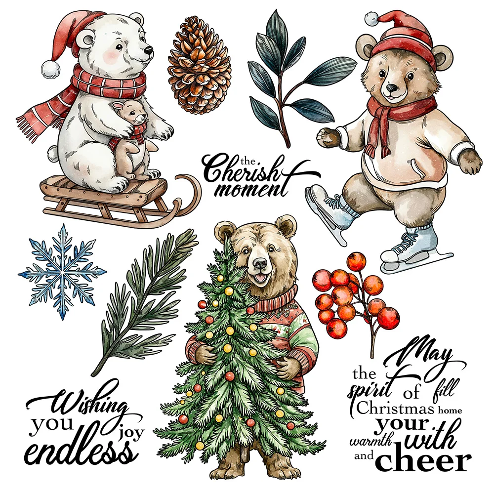 Mangocraft Christmas Tree Winter Cute Bears Clear Stamp DIY Scrapbooking Supplies Silicone Stamp For Card Making Albums Decor
Mangocraft Christmas Tree Winter Cute Bears Clear Stamp DIY Scrapbooking Supplies Silicone Stamp For Card Making Albums Decor
