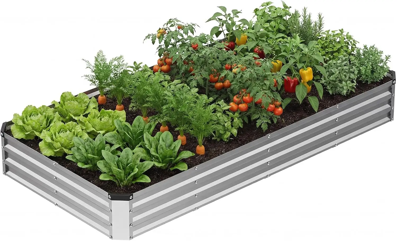 8x4x1ft Rectangular Galvanized Raised Garden Bed Outdoor, Rust-Resistant Metal Planter Boxes, Flower Bed for Vegetables/
8x4x1ft Rectangular Galvanized Raised Garden Bed Outdoor, Rust-Resistant Metal Planter Boxes, Flower Bed for Vegetables/