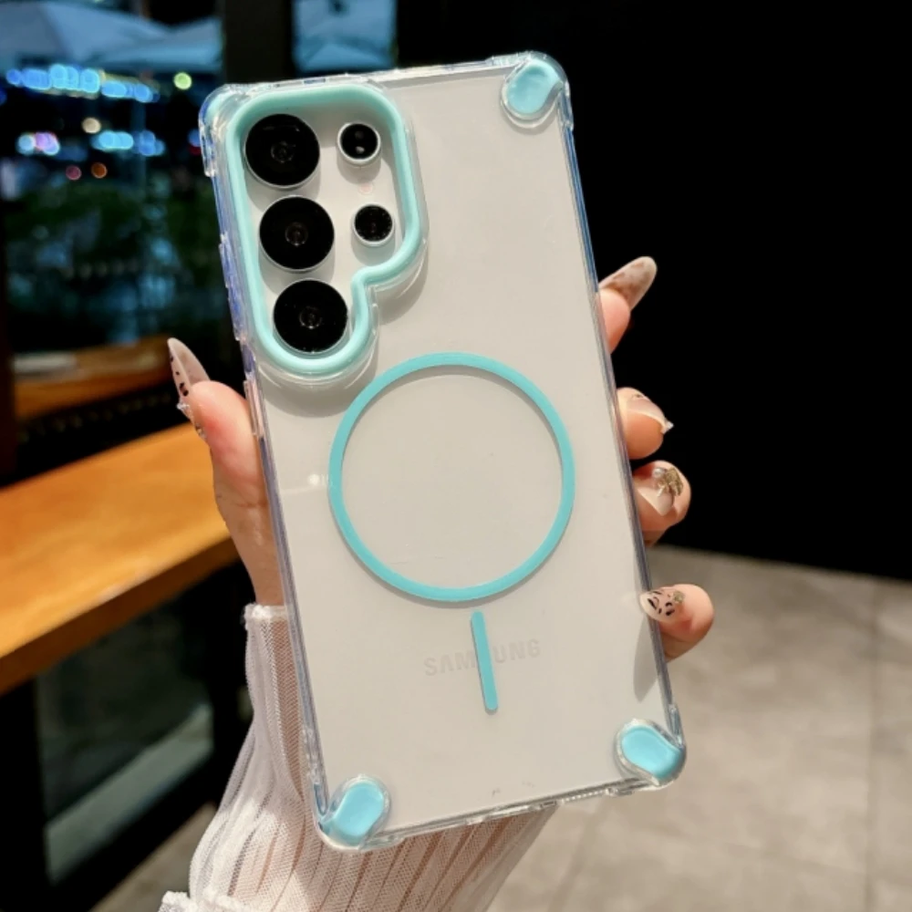 Luxury Shockproof Clear For Magsafe Magnetic Case For Samsung S25 S24 S23 FE S22 Ultra Thin Silicone Soft Armor Bumper Cover
Luxury Shockproof Clear For Magsafe Magnetic Case For Samsung S25 S24 S23 FE S22 Ultra Thin Silicone Soft Armor Bumper Cover