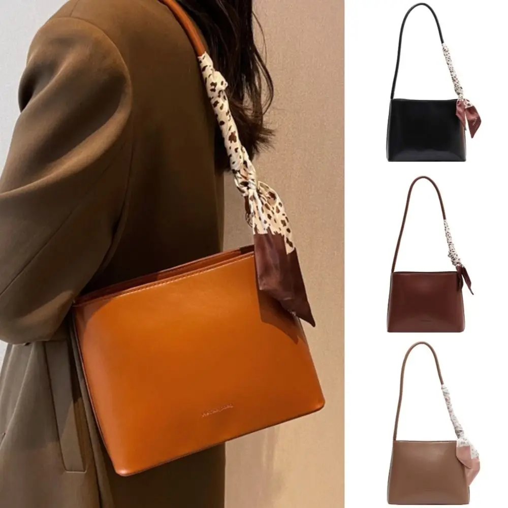 Fashion Korean Style Vintage Underarm Bag PU Leather With Scarf Small Square Bag Handbag Solid Color Single Shoulder Bag Women
Fashion Korean Style Vintage Underarm Bag PU Leather With Scarf Small Square Bag Handbag Solid Color Single Shoulder Bag Women