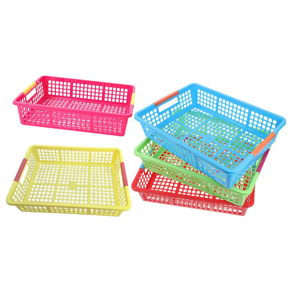 5Pcs Vibrant PP Plastic Storage Baskets Stackable Smooth Edge Small Desktop Organizer for Documents Fruits School Supplies
5Pcs Vibrant PP Plastic Storage Baskets Stackable Smooth Edge Small Desktop Organizer for Documents Fruits School Supplies