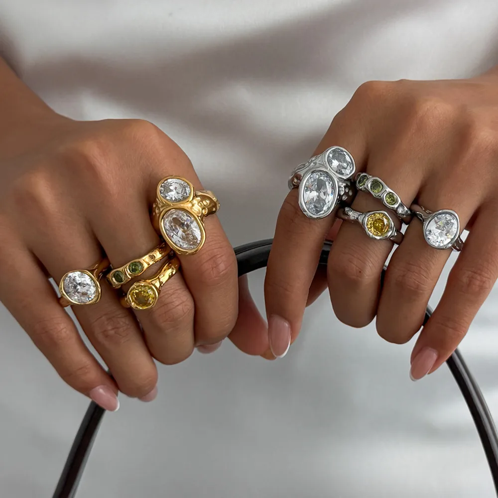 Ingemark Personalized 1.7cm Wide Stainless Steel Ring for Women Dazzling Rhinestone 18K Gold Plated Stackable Knuckle Ring Gifts
Ingemark Personalized 1.7cm Wide Stainless Steel Ring for Women Dazzling Rhinestone 18K Gold Plated Stackable Knuckle Ring Gifts