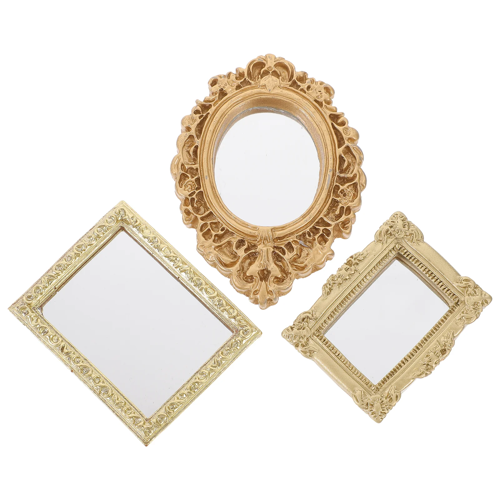 3 Pcs Dollhouse Mirror Mini Adornment Crafts Decorative Children Toy Office Retro Toys Kids
3 Pcs Dollhouse Mirror Mini Adornment Crafts Decorative Children Toy Office Retro Toys Kids