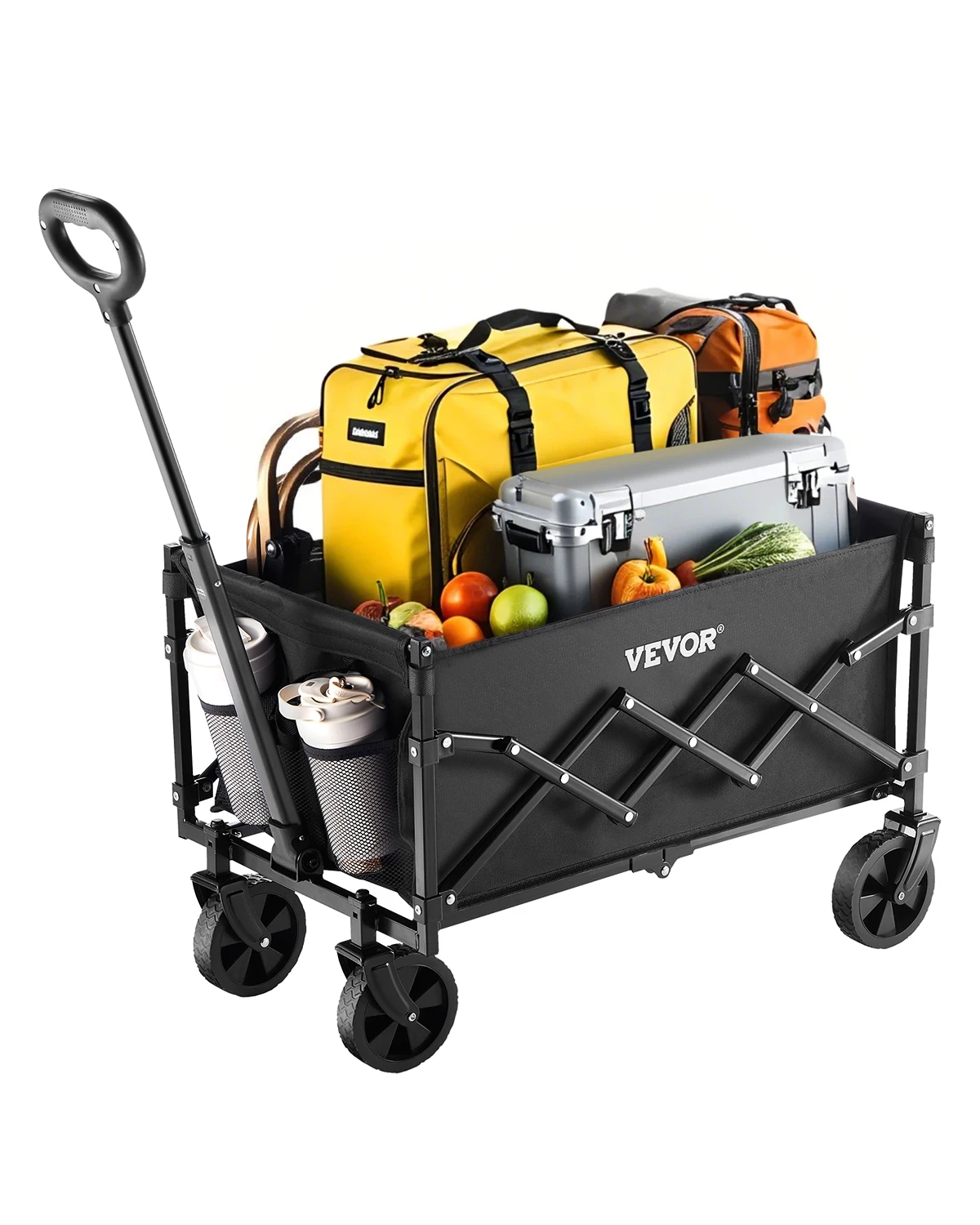 SucceBuy Collapsible Wagon Cart 225LBS Folding Wagon with All-Terrain Wheels with Adjustable Handle for Beach Grocery Garden
SucceBuy Collapsible Wagon Cart 225LBS Folding Wagon with All-Terrain Wheels with Adjustable Handle for Beach Grocery Garden