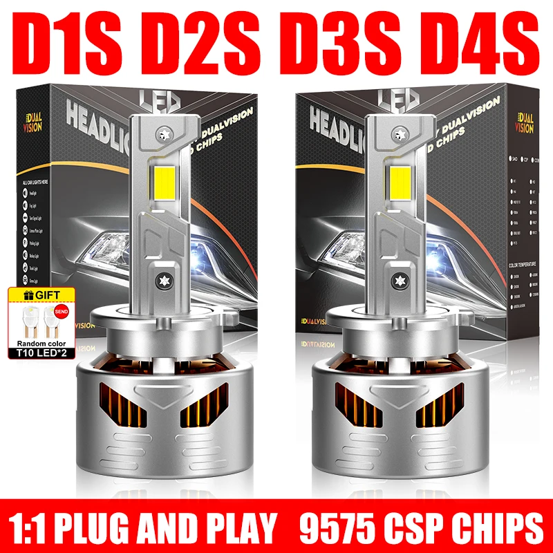 D Series D2S LED Headlights HID D1S D2S D3S D4S D1R D2R D3R D4R Xenon Lamp Two-sided CSP T10 Bulbs Car Light 6000K 12V Plug&Play
D Series D2S LED Headlights HID D1S D2S D3S D4S D1R D2R D3R D4R Xenon Lamp Two-sided CSP T10 Bulbs Car Light 6000K 12V Plug&Play