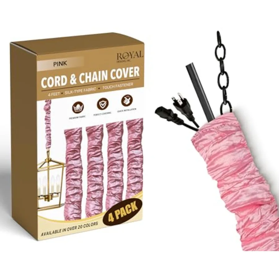 Cord and Chain Cover 4 Feet Silk Type Fabric, Chandelier Pendant Lighting Chain and Cable Management, Touch Fastener
Cord and Chain Cover 4 Feet Silk Type Fabric, Chandelier Pendant Lighting Chain and Cable Management, Touch Fastener