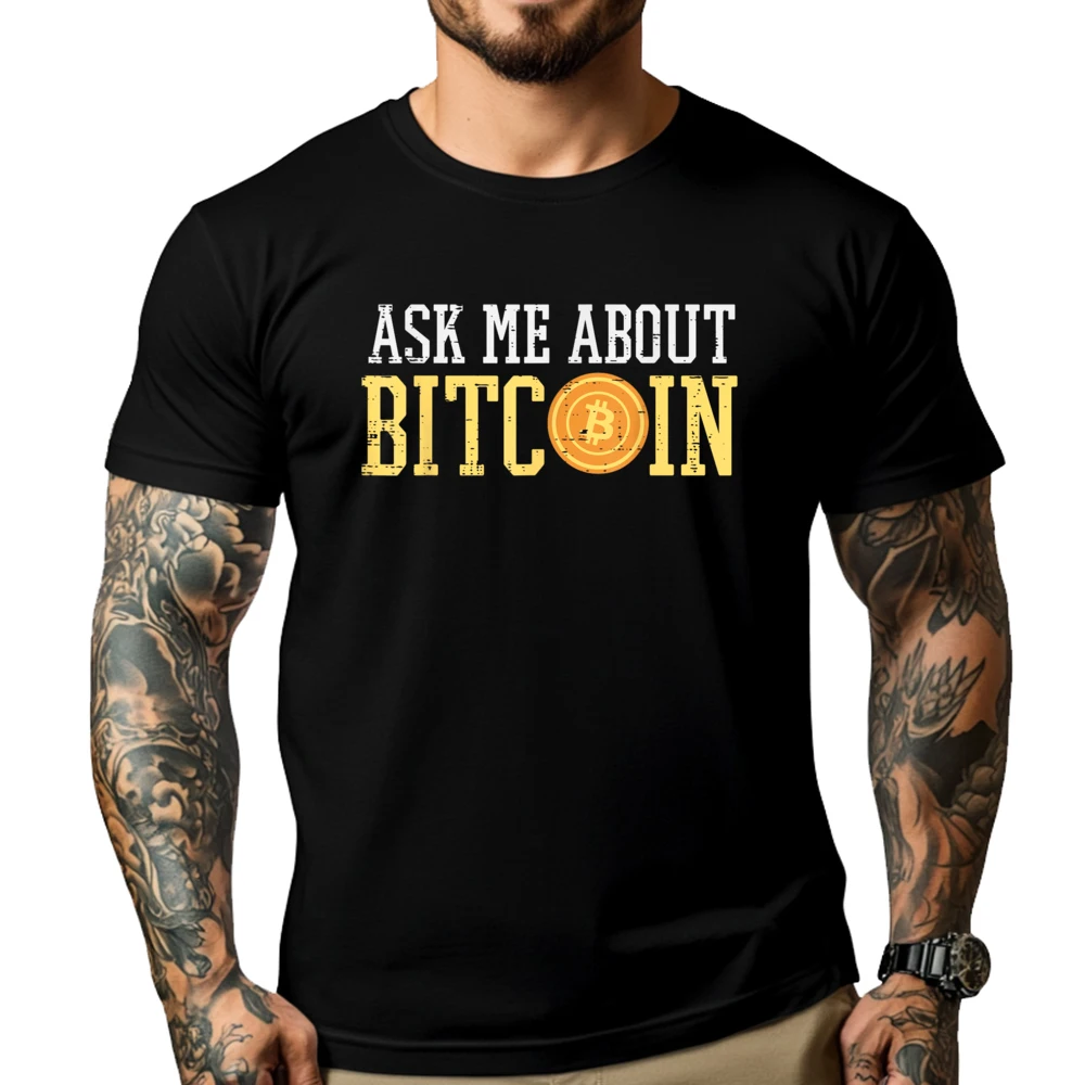 Bitcoin Graphic T Shirts Men Cotton Funny Camiseta Luxury Clothing Breathable Printed T-Shirt Mens Clothing 
Bitcoin Graphic T Shirts Men Cotton Funny Camiseta Luxury Clothing Breathable Printed T-Shirt Mens Clothing