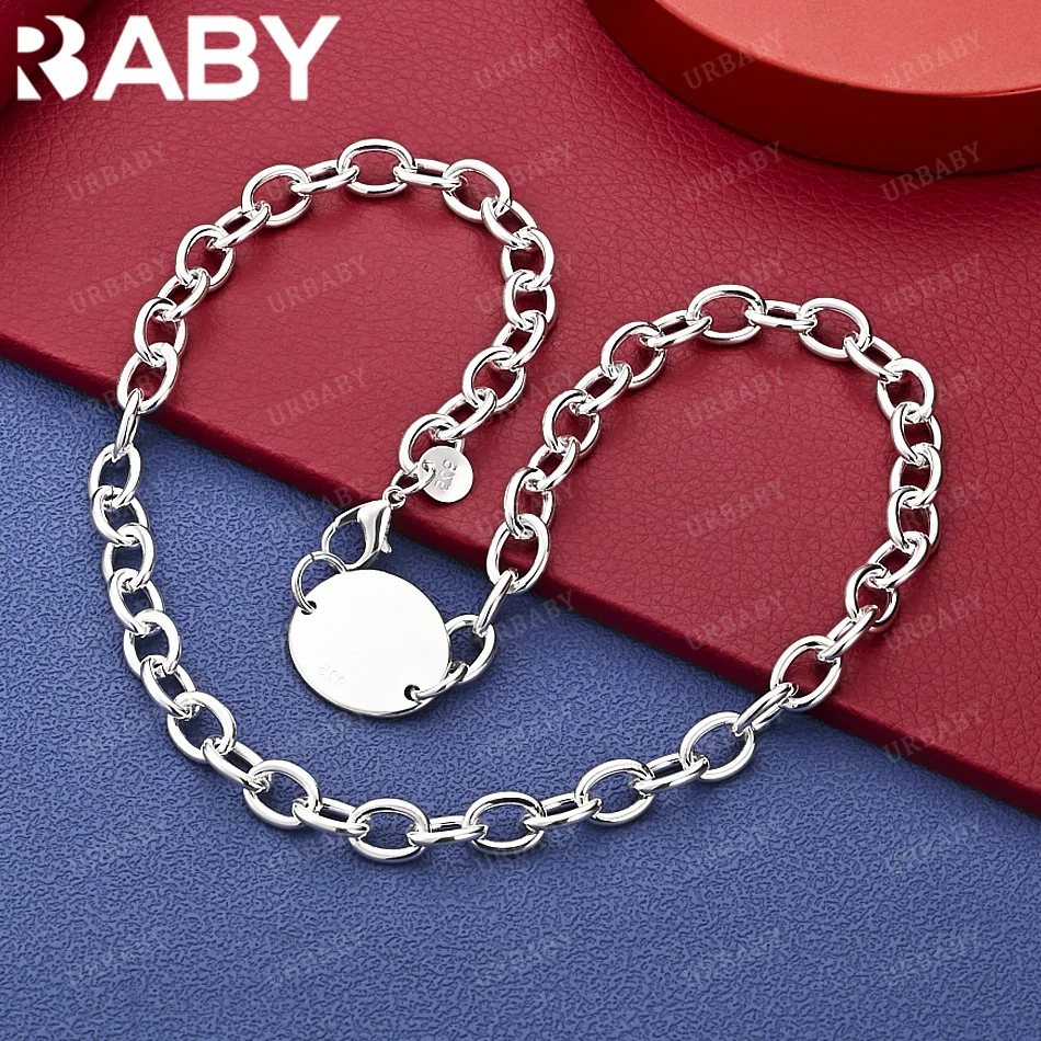 URBABY 925 Sterling Silver Round Chain Necklace Creativity Gifts Street All-match Party And Daily Wear
URBABY 925 Sterling Silver Round Chain Necklace Creativity Gifts Street All-match Party And Daily Wear