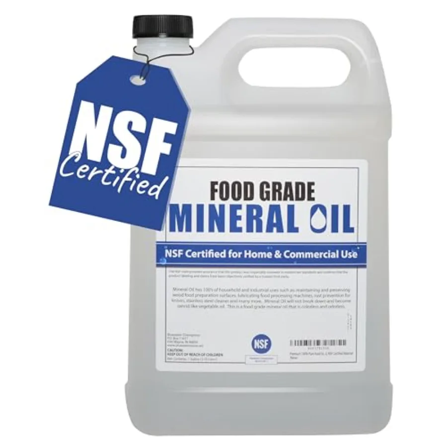 NSF Certified Food Grade Mineral Oil - 28oz,Certified Food Safe Conditioner for Wood Cutting Boards, Butcher Blocks and Stainle
NSF Certified Food Grade Mineral Oil - 28oz,Certified Food Safe Conditioner for Wood Cutting Boards, Butcher Blocks and Stainle