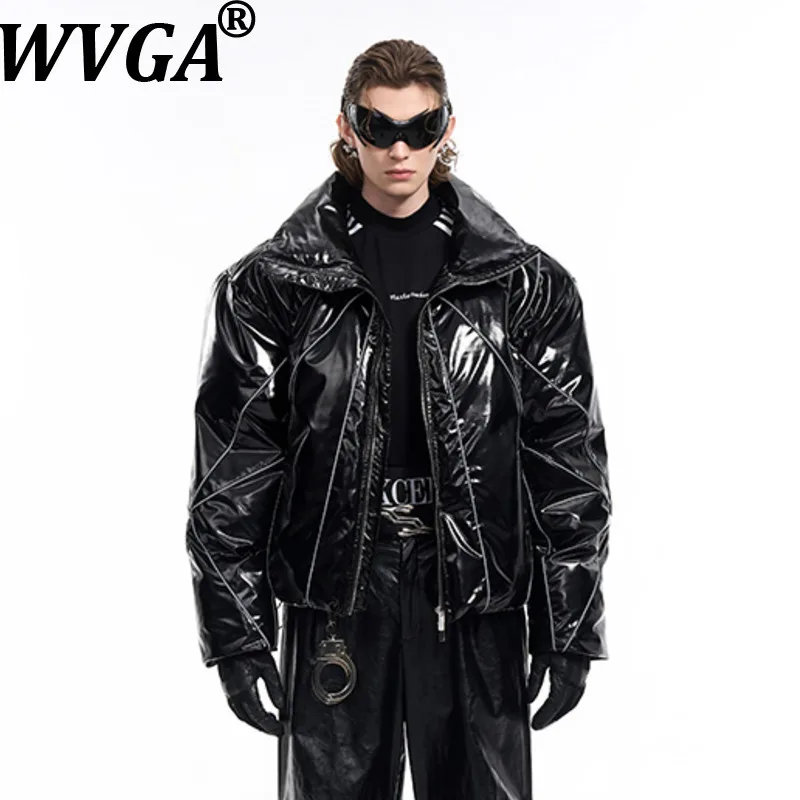 WVGA осень-зима новый мужской прилив High Street глянцевый пух модная куртка нишевая шикарная повседневная утолщенная хлопковая куртка в полоску Ins W12940 
WVGA осень-зима новый мужской прилив High Street глянцевый пух модная куртка нишевая шикарная повседневная утолщенная хлопковая куртка в полоску Ins W12940