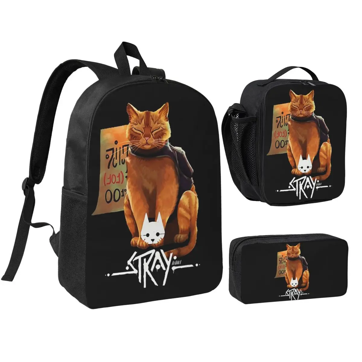 Stray Cat Game 0 Backpack Boys Girls BookBag School Bag Shoulder Bags 3ps Insulated Lunch Bag Pencil Case
Stray Cat Game 0 Backpack Boys Girls BookBag School Bag Shoulder Bags 3ps Insulated Lunch Bag Pencil Case