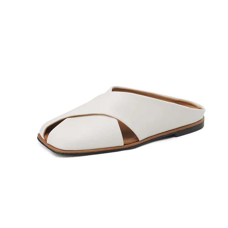 Summer casual closed toe comfortable flat heel square toe cross strap women's slippers
Summer casual closed toe comfortable flat heel square toe cross strap women's slippers