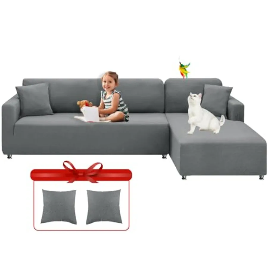 Sectional Couch Covers High Stretch 2 Pieces L Shape Sofa Cover with 2pcs Pillowcases Corner Couch slipcovers Chaise Cover with
Sectional Couch Covers High Stretch 2 Pieces L Shape Sofa Cover with 2pcs Pillowcases Corner Couch slipcovers Chaise Cover with