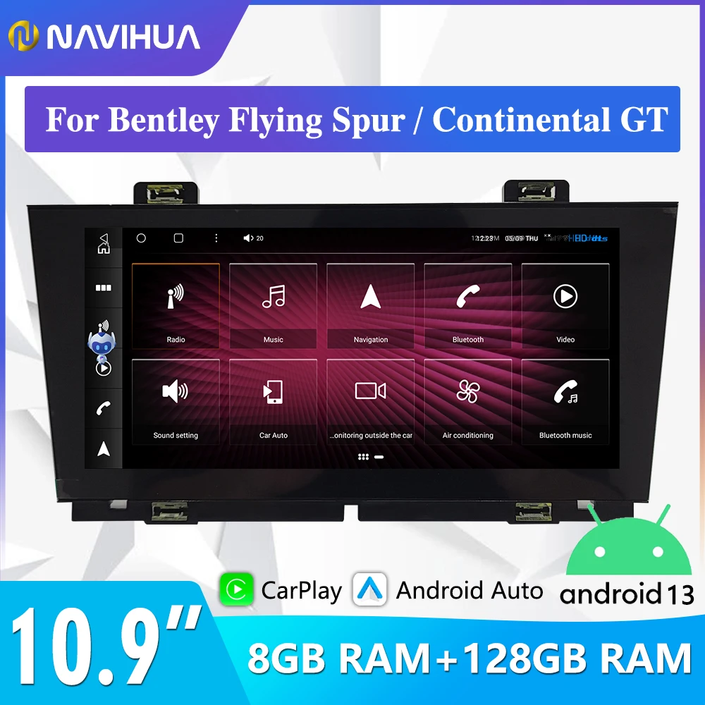 Upgrade Car Radio for Bentley Continental GT Flying Spur 2005-2011 Android Auto Multimedia Navigation Headunit Monitor Carplay
Upgrade Car Radio for Bentley Continental GT Flying Spur 2005-2011 Android Auto Multimedia Navigation Headunit Monitor Carplay