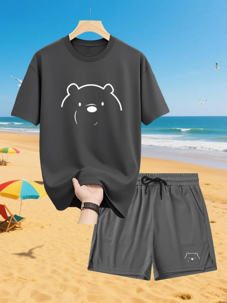 Trendy Summer Casual Also Suitable For Sports Shorts Short Sleeved 2025 New Men S Oversized Loose Quick Drying Summer Suit
Trendy Summer Casual Also Suitable For Sports Shorts Short Sleeved 2025 New Men S Oversized Loose Quick Drying Summer Suit