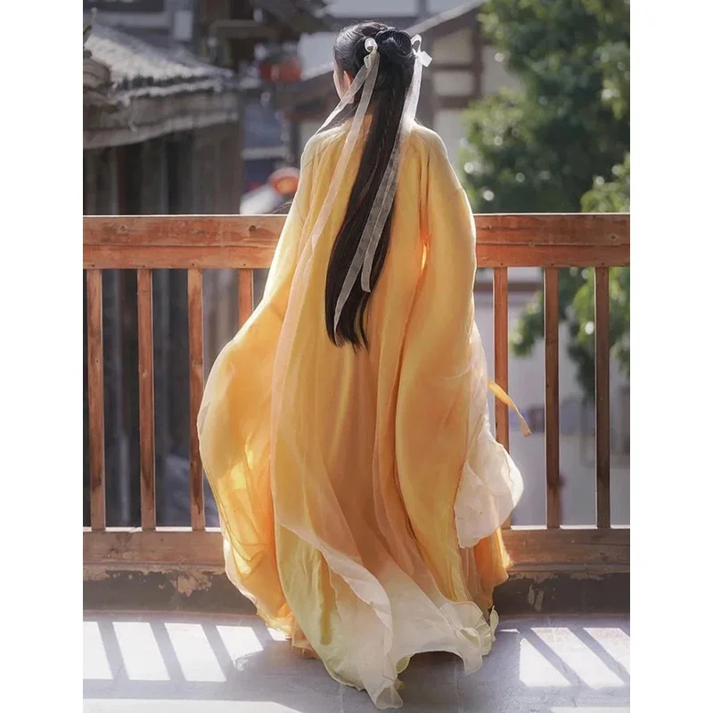 Hanfu Dress Women Carnival Cosplay Costume Chinese Stage Dance Dress Ancient Traditional Hanfu Yellow Dress Plus Size XL
Hanfu Dress Women Carnival Cosplay Costume Chinese Stage Dance Dress Ancient Traditional Hanfu Yellow Dress Plus Size XL