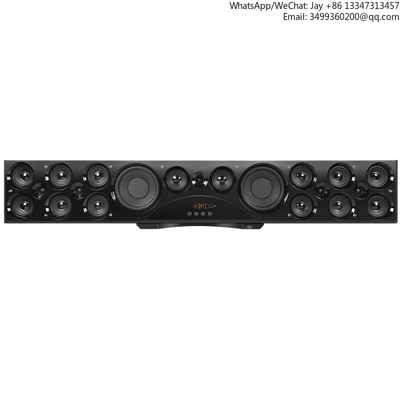 Новое поступление, беспроводная звуковая 7,2-канальная 8-компонентная деревянная система звуковой панели для домашнего кинотеатра для телевизора IA-6130HD
Новое поступление, беспроводная звуковая 7,2-канальная 8-компонентная деревянная система звуковой панели для домашнего кинотеатра для телевизора IA-6130HD