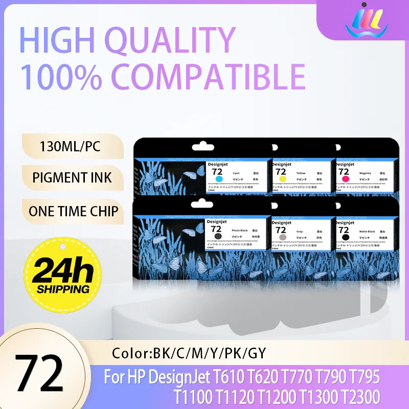 JMDD 72 Compatible Ink Cartridge Full With Pigment ink For HP T770 T790 T1120 T1200 T1300 T620 T610 T1100 T2300
JMDD 72 Compatible Ink Cartridge Full With Pigment ink For HP T770 T790 T1120 T1200 T1300 T620 T610 T1100 T2300