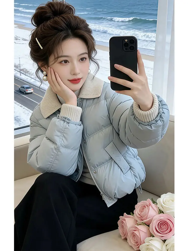 Зимняя женская утепленная куртка-пуховик с цветными вставками, теплая, свободного кроя, в корейском стиле, на молнии
Зимняя женская утепленная куртка-пуховик с цветными вставками, теплая, свободного кроя, в корейском стиле, на молнии