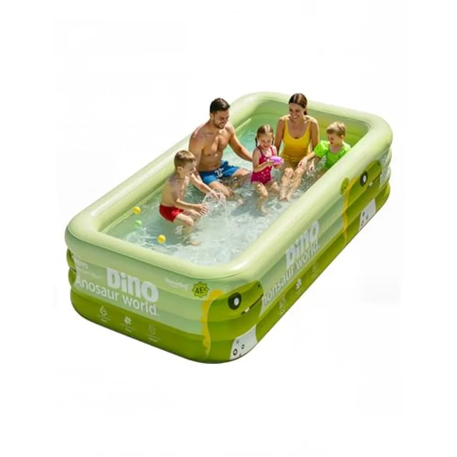 120" Large Inflatable Pool for and Family 4-Layer Thickened Blow Up Pool Stronger Than 3-Layer 0.32mm Heavy Duty PVC Durable Sw
120" Large Inflatable Pool for and Family 4-Layer Thickened Blow Up Pool Stronger Than 3-Layer 0.32mm Heavy Duty PVC Durable Sw