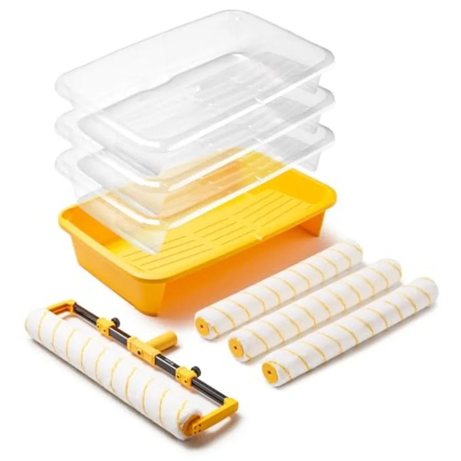 18" Paint Roller kit 9 Piece 18 inch Paint Roller 18 Paint Roller Tray with LinerMicrofiber Paint Roller Paint kit for House Pa
18" Paint Roller kit 9 Piece 18 inch Paint Roller 18 Paint Roller Tray with LinerMicrofiber Paint Roller Paint kit for House Pa