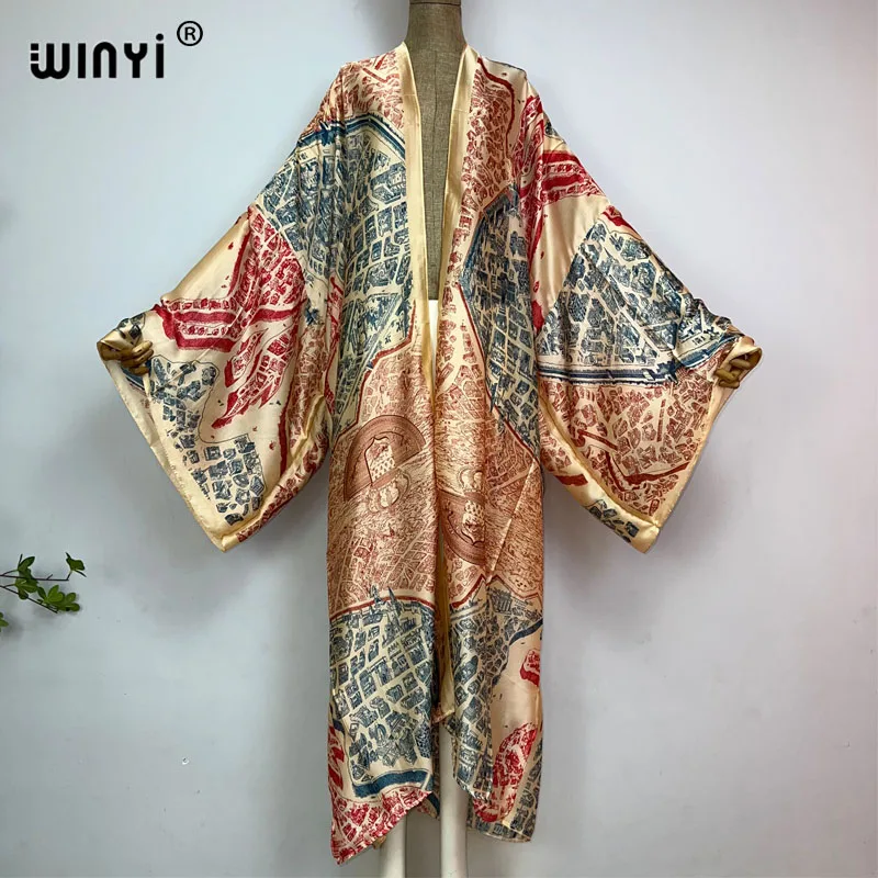WINYI Kimonos Women Classic Africa printing Bikini Cover-ups Elegant Long Sleeve Cardigan Loose beach Sexy Covers party kaftan
WINYI Kimonos Women Classic Africa printing Bikini Cover-ups Elegant Long Sleeve Cardigan Loose beach Sexy Covers party kaftan