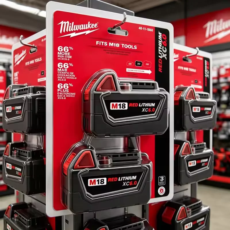 M18 Milwaukee FUEL 5.0Ah 6.0Ah 18V Battery 18650 M18B6 M18B5 Suitable for Milwaukee Power Tools Rechargeable Lithium Battery
M18 Milwaukee FUEL 5.0Ah 6.0Ah 18V Battery 18650 M18B6 M18B5 Suitable for Milwaukee Power Tools Rechargeable Lithium Battery