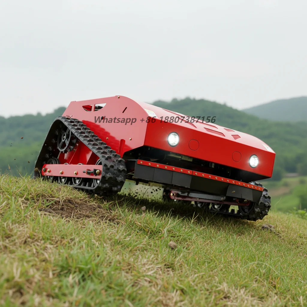 Remote Control Robot Lawn Mower Crawler Lawn Mower Small Lawn For Wasteland Mower On Road Slope
Remote Control Robot Lawn Mower Crawler Lawn Mower Small Lawn For Wasteland Mower On Road Slope
