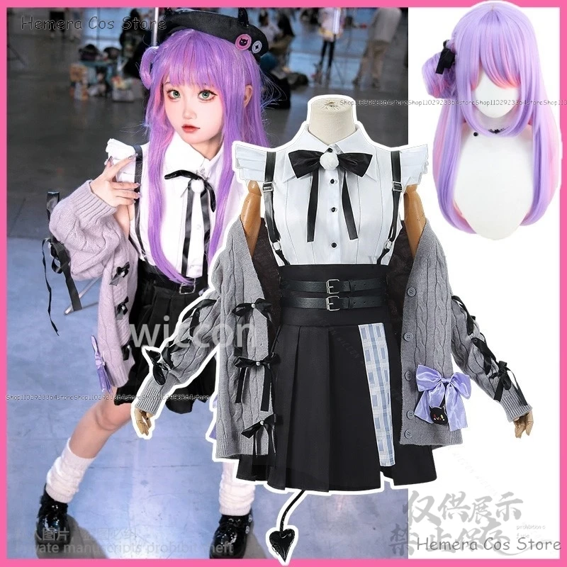 Anime Hololive VTuber Cosplay Tokoyami Towa Costume Idol Dress Wig Tail Hat Lolita Uniform Halloween Christmas Party Customized
Anime Hololive VTuber Cosplay Tokoyami Towa Costume Idol Dress Wig Tail Hat Lolita Uniform Halloween Christmas Party Customized
