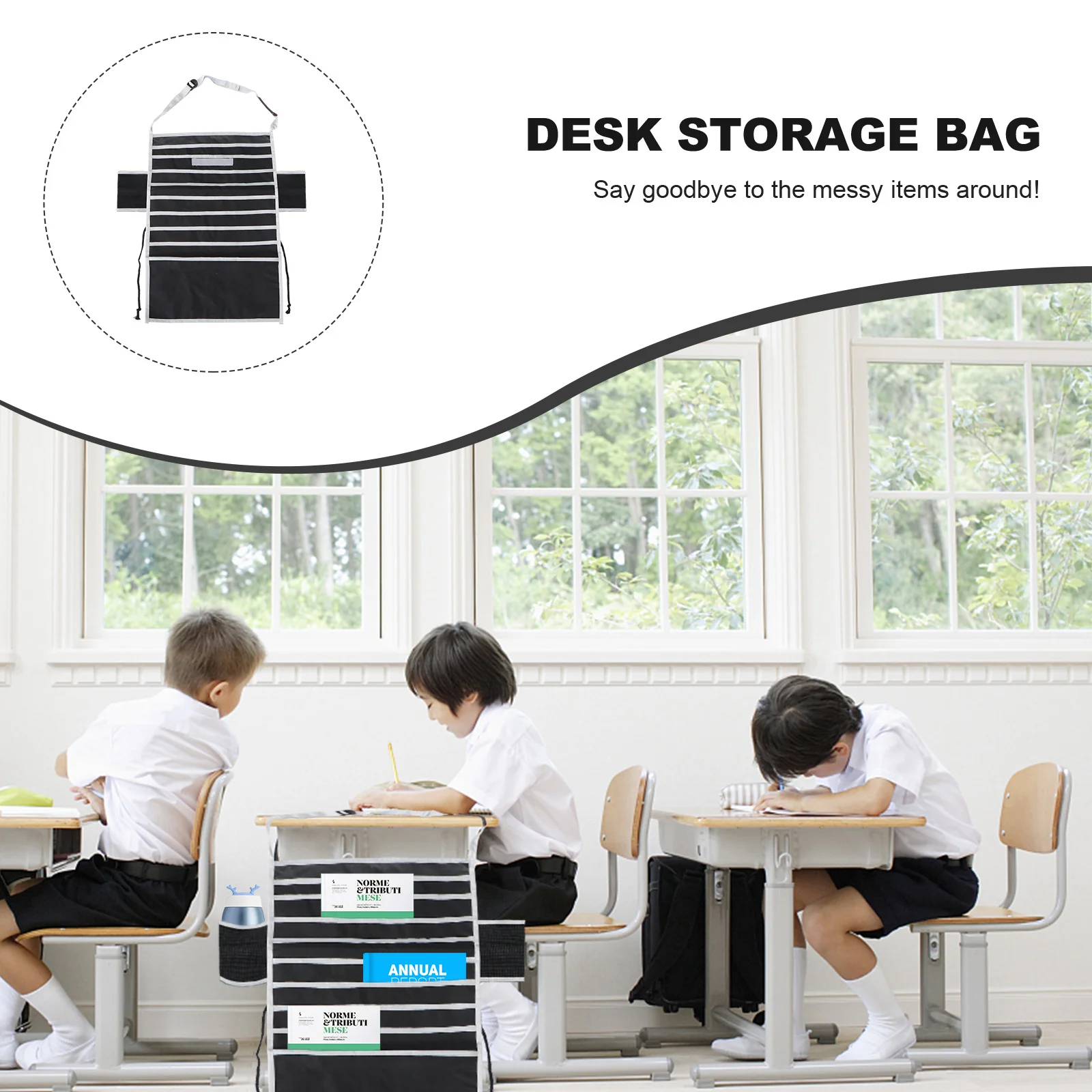 1Pcs Hanging Desk Organizer Bag Oxford Cloth Storage Pouch Multi-Pocket Book Bag for Students Office Teachers School Use
1Pcs Hanging Desk Organizer Bag Oxford Cloth Storage Pouch Multi-Pocket Book Bag for Students Office Teachers School Use