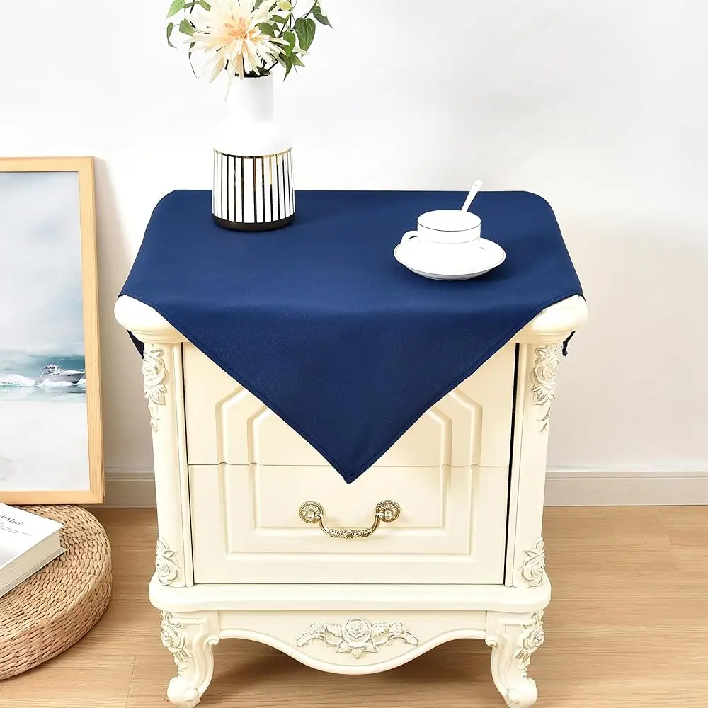 2 Pa Small Square Tablecloth 24 X 24 H Washable Fabric Table Cloth Navy-Blue Table Cover For Nightstand End Bedside Tables
2 Pa Small Square Tablecloth 24 X 24 H Washable Fabric Table Cloth Navy-Blue Table Cover For Nightstand End Bedside Tables