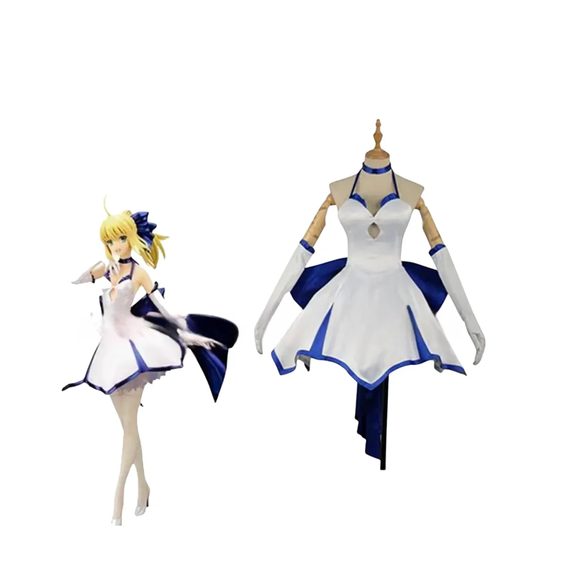 Anime Fate Zero Saber Dress Cosplay Costume Stage Performence Clothes Halloween Christmas Custom size
Anime Fate Zero Saber Dress Cosplay Costume Stage Performence Clothes Halloween Christmas Custom size