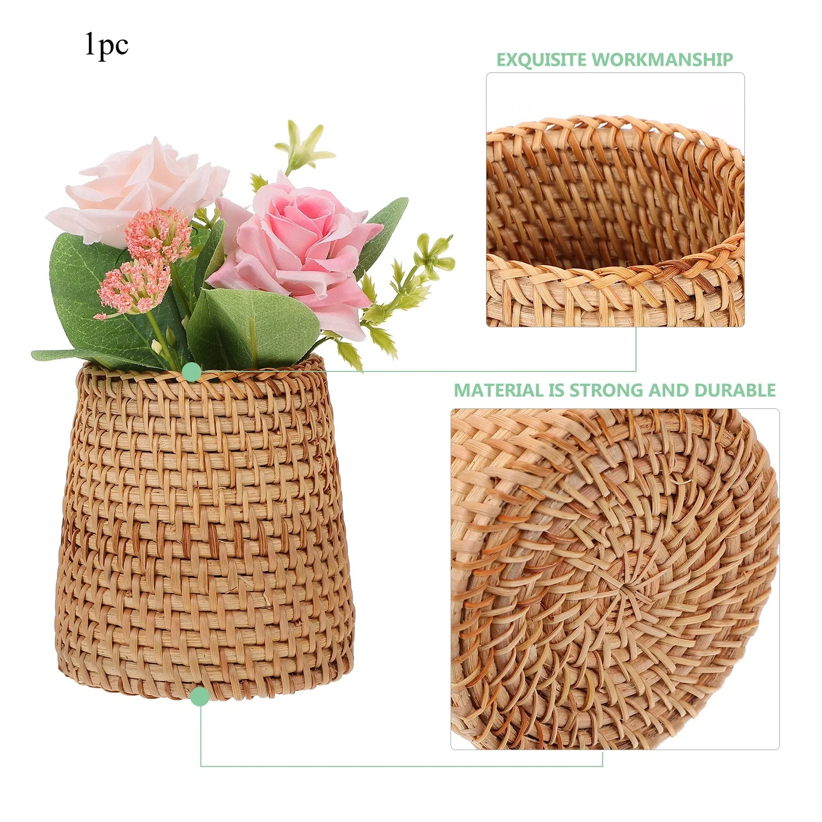 1Pc Desktop Pen Holder And Storage Basket Handcrafted Rattan Organizer For Stationery Cosmetics Small Items Home Office Decor
1Pc Desktop Pen Holder And Storage Basket Handcrafted Rattan Organizer For Stationery Cosmetics Small Items Home Office Decor