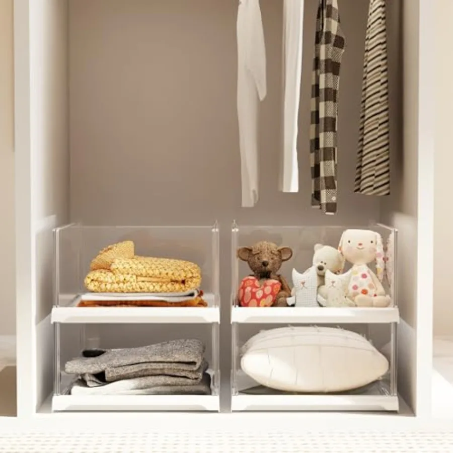 4 Pack Stackable Closet Organizers and Storage ShelvesTransparent Multifunctional andFoldable Sweater Storage for Closet Bathro
4 Pack Stackable Closet Organizers and Storage ShelvesTransparent Multifunctional andFoldable Sweater Storage for Closet Bathro