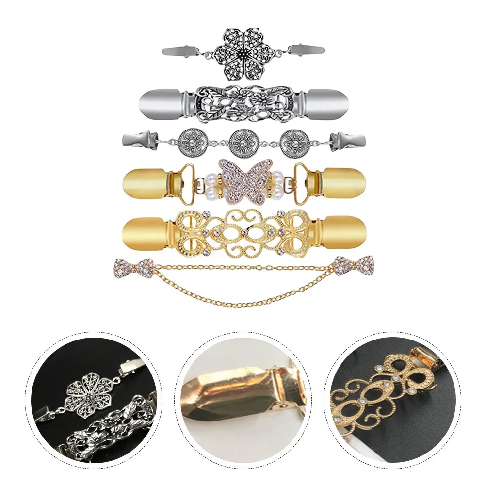 6 Pcs Butterfly Cardigan Collar Clip Brooches for Clothing Hooks Scarves Ladies Blouses Stitch Shawl Clips
6 Pcs Butterfly Cardigan Collar Clip Brooches for Clothing Hooks Scarves Ladies Blouses Stitch Shawl Clips