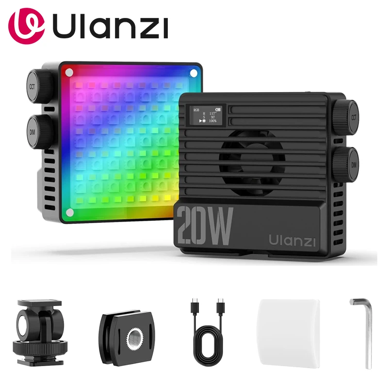 Ulanzi LE20 LED Lights RBG Photography Video Fill Light Selfie Lights Conference Lighting with Cooler Fan for Live Streaming
Ulanzi LE20 LED Lights RBG Photography Video Fill Light Selfie Lights Conference Lighting with Cooler Fan for Live Streaming